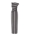 Missoni One-shoulder Striped Crochet-knit Cotton-blend Maxi Dress In Black