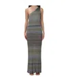 Shop Missoni Asymmetrical One-shoulder Dress In Black