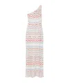 Missoni Zig-zag Intarsia Fine Knit Midi Dress In White