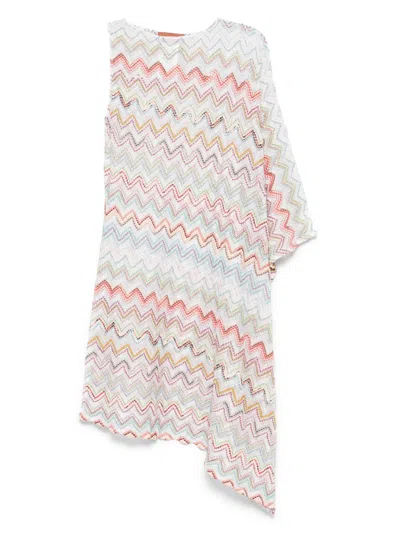 Missoni Asymmetrischer Kaftan In Weiss