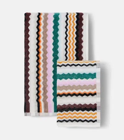 Missoni Aura Zigzag Set Of 2 Cotton Towels In Multi