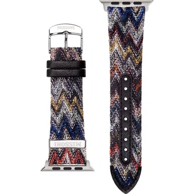 Missoni Fabric Apple Watch Strap Watch Accessory Multicolored Size - Synthetic Fibers In Multi