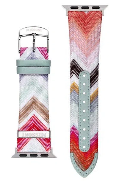 Missoni Authentic Zigzag Knit 24mm Apple Watch® Watchband In Multi