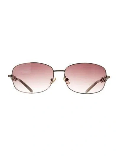 Pre-owned Missoni Aviator Gradient Sunglasses In Gold
