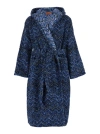 Missoni Azul Hooded Chevron Bathrobe In Blue