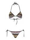 Missoni Multicolor Bikini With All-over Zig Zag Motif In Viscose Woman In Multicolour