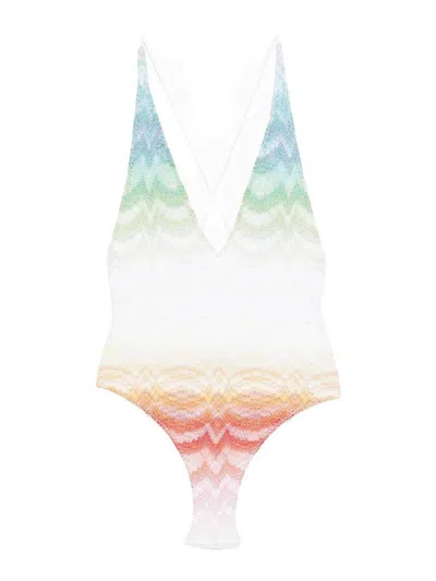 Missoni One-piece Swimsuit With Back Neckline In Multi