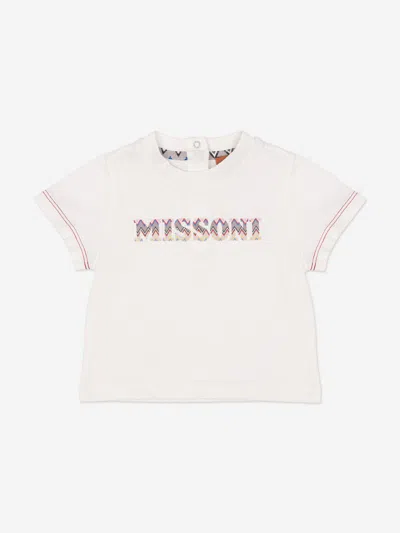 Missoni Baby Boys Logo T-shirt In Pink