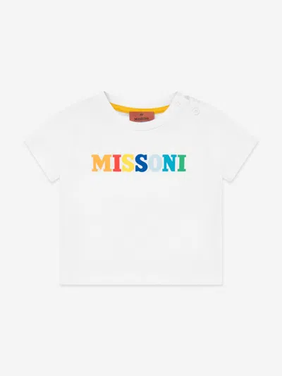 Missoni Baby Boys Logo T-shirt In White