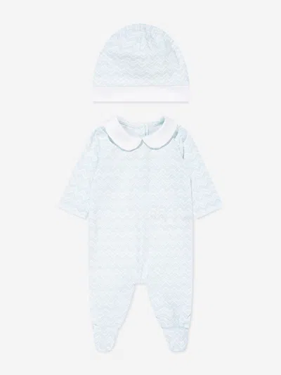 Missoni Baby Boys Zigzag Babygrow Set In Blue