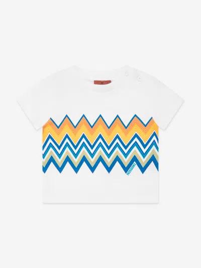 Missoni Kids'  Baby Boys Zigzag Print T-shirt In White
