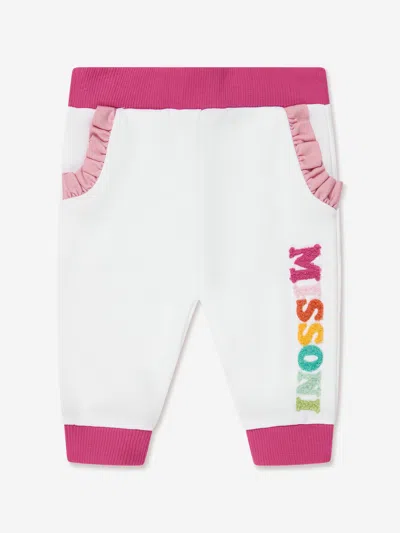 Missoni Babies' Logo刺绣长裤 In White