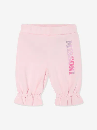 Missoni Baby Girls Logo Joggers In Pink