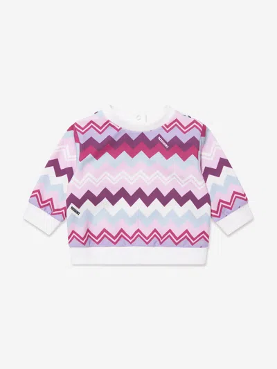 MISSONI BABY GIRLS ZIGZAG SWEATSHIRT