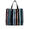 Missoni Striped Terry-cloth Tote Bag In Blue/pink