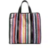 Missoni Zigzag Cotton Tote Bag In Purple