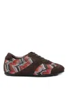 Missoni Lame-trimmed Suede Sneakers In Brown