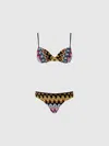 Missoni Balconette-bikini Aus Lamé-viskose-spitze In Multicoloured