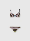 Missoni Pixelated Zigzag Balconette Bikini In Multi