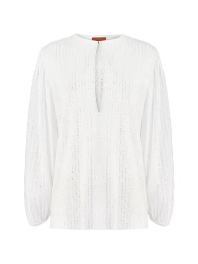 Missoni Balloon-sleeve Blouse In White