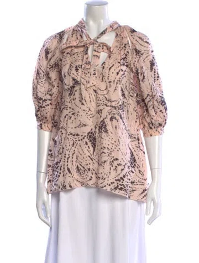 Pre-owned Missoni Bamboo Patterned Blouse In Pink