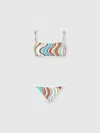 Missoni Bandeau-bikini Mit Lamé-wellenmotiv In Multicoloured