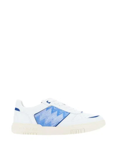 Missoni Basket New Low Lace-up Sneakers In White