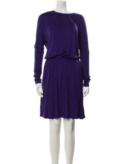 Pre-owned Missoni Bateau Neckline Mini Dress In Blue