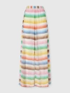Missoni Beach Cover-up Pants With Dégradé Zigzag Pattern And Slits In Multi