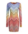 Missoni Beach Dress In Zigzag Print Tulle In Multicolor