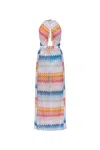 Missoni Sleeveless Dress In Blue/silver