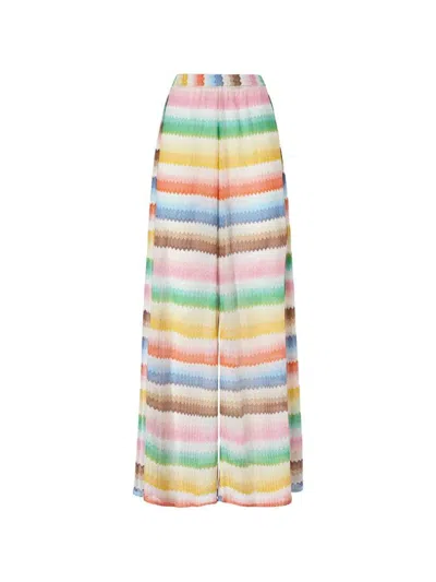 Missoni Beach Pants With Zigzag Slit In Multi