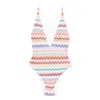 Missoni Zigzag-pattern Cross-back Swimsuit In Multi