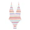 Missoni Zigzag-pattern Cross-back Swimsuit In Multi