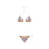 Missoni Multicolor Bikini With Adjustable Tie Closure And All-over Zigzag Motif In Viscose Blend Woman In Multi