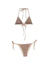 Missoni Beaded Triangle Bikini In Brown