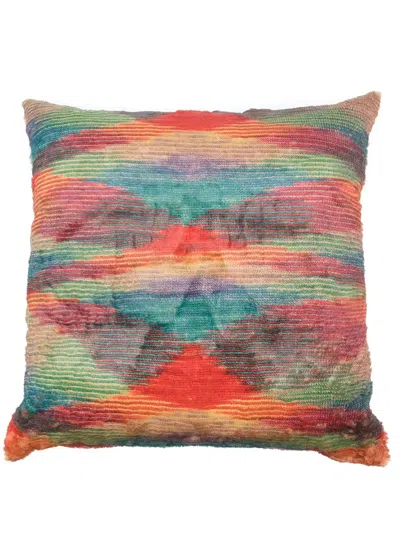 Missoni Beaumont Abstract-pattern Cushion In Grün