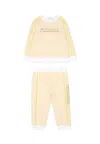 Missoni Beige Set For Kids With Logo In Yellow
