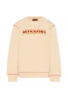 Missoni Beige Sweatshirt For Kids With Logo In Neutral