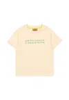 Missoni Beige T-shirt For Babykids With Logo In Orange