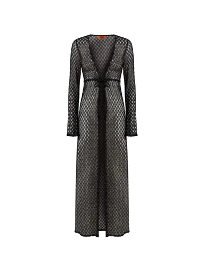 Missoni Belted Beach Dress In Black