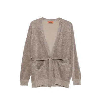 Missoni Belted Cardigan In Neutrals