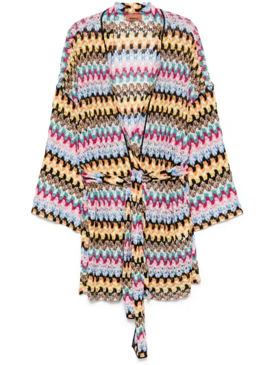 Missoni Belted Lamé Cover-up In Black