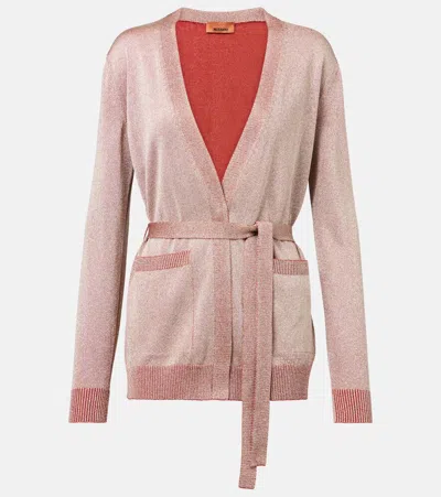 Missoni Belted Lamé Wrap Cardigan