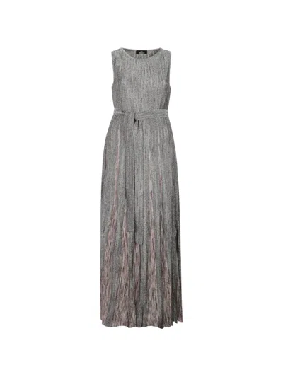 Missoni Belted Maxi Dress In Gray