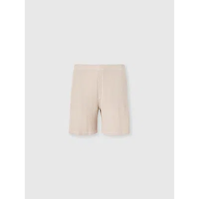 Missoni Bermuda Shorts In Cotton And Viscose With Tone-on-tone Zigzag Pattern In Neutral