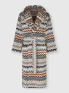 Missoni Bernard Bathrobe In Cotton Terry With Zigzag Pattern In Multicoloured