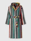 Missoni Best Cotton Terry Bathrobe Zig Zag In Multi