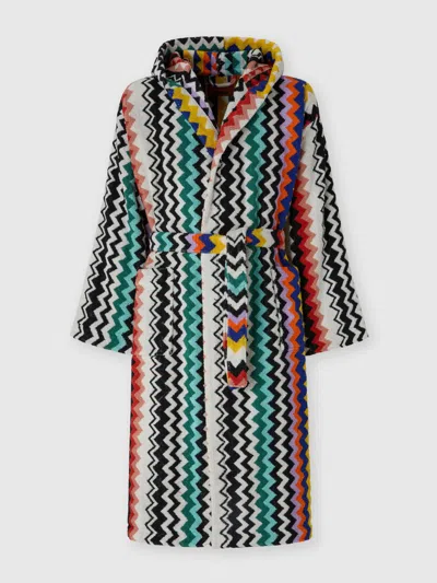 Missoni Best Cotton Terry Bathrobe Zig Zag In Multi