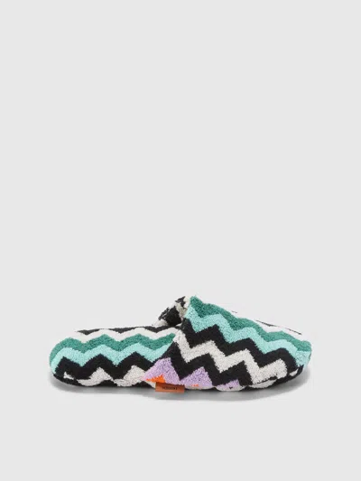 Missoni Best Cotton Terry Slippers Zig Zag In Multi